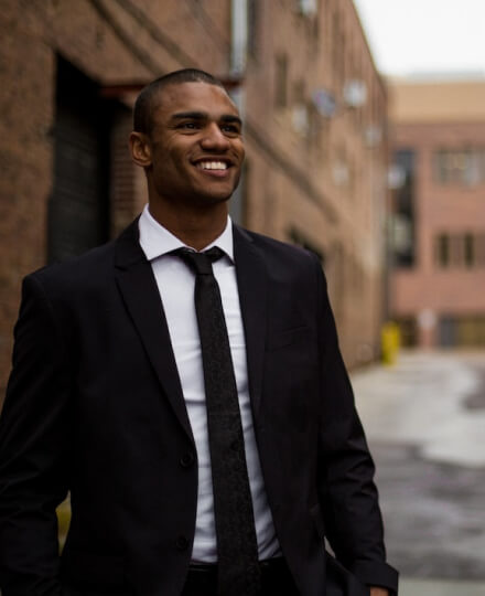 young business man smiling