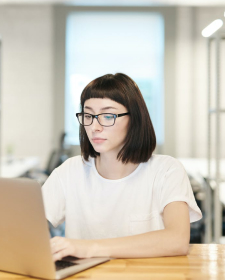 Person at computer desk